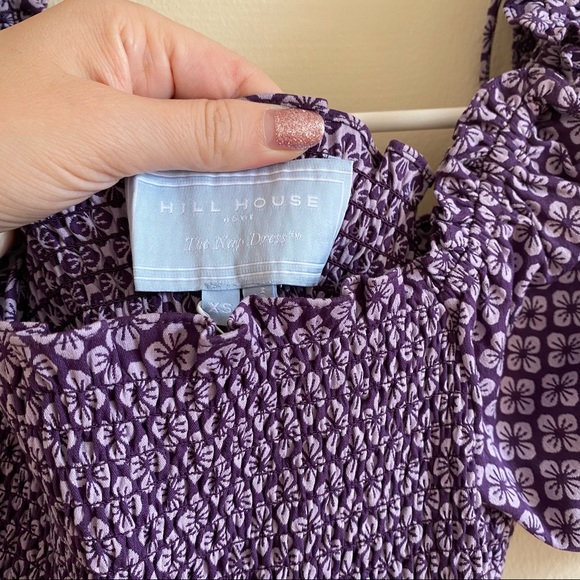 Hill House Athena Plum Purple Floral Jacquard - XS - NWT - Picture 4 of 6